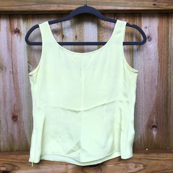 Flores & Flores Striped Seersucker Jacket and Silk Camisole Size 4 Yellow Gray - Picture 10 of 15